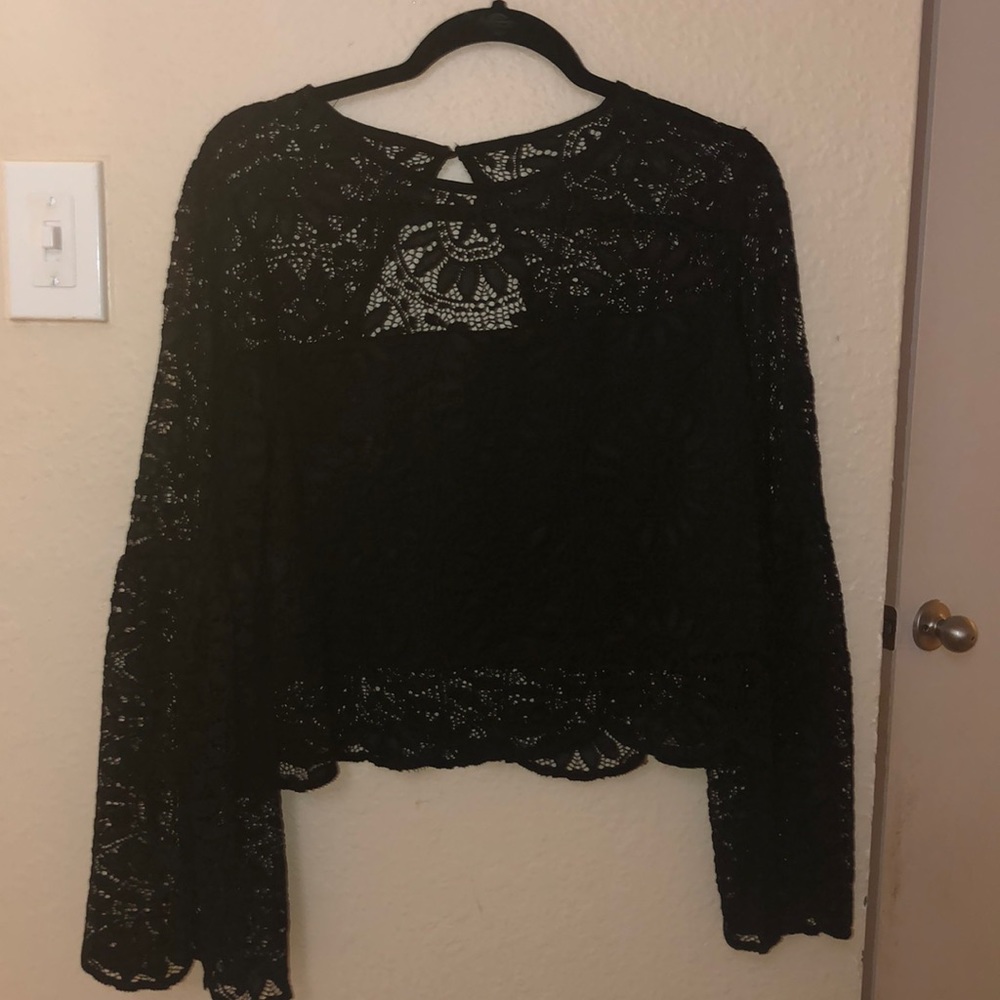 Lace Bell Sleeve Top